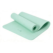 Load image into Gallery viewer, Keep 72" x 24" TPE Yoga Mat Non Slip, 1/4 Inch (6mm) Exercise Mat for Home Workout, Gym, Yoga, Pilates &amp; Stretching with Carrying Strap, Oat White, Mint green

