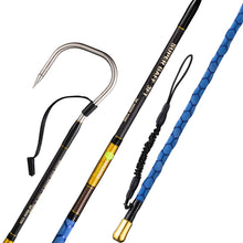 Load image into Gallery viewer, TRHUNTER Carbon Fiber Fishing Gaff Saltwater Fish Gaff with S316 Stainless Steel Fishing Hook (Blue Gaff - 3' - 3'' Hook)
