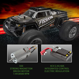 1:10 Scale 40+km/h High Speed Remote Control Car, 4x4 Large Electric Off Road RC Cars, Fast 2.4GHz All Terrain