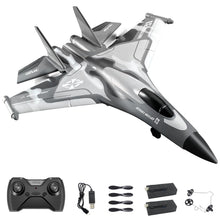Load image into Gallery viewer, QuirkyGlee Rc Plane F-22, Stealth Raptor Remote Control Aircraft Jet, 3 Channel Stunt Fighter with 3 Modes
