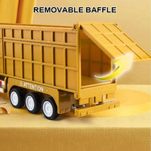 Load image into Gallery viewer, Remote Control Dump Toy for Kids - 17.3&quot; RC Semi Truck with 2 Batteries, 1:32 Construction Vehicles with Lights
