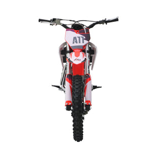 125CC Dirt Bike Powered by ZONSEN Engine, 4-Speed Manual Clutch, Kick Start, Big 17“/14” Tires (Fully Assembly, White)
