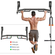 Load image into Gallery viewer, Kipika 48" Cable Pulley System Ceiling Mounted Pull Up Bar
