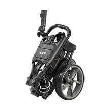 Load image into Gallery viewer, KVV 3 Wheel Foldable/Collapsible Golf Push Cart Ultra Lightweight Smallest Folding Size, New-Version Scorecard Holder Umbrella Holder Included
