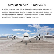 Load image into Gallery viewer, A120-Aircar A380 RC Airplane,WLtoys 3CH EPP Fixed Wing Remote Control Aircraft Toys (Regular Version)
