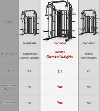Load image into Gallery viewer, DONOW Smith Machine with Weight Stacks, Multi Function Home Gym System-A DN-DS938B Pro (Aluminum)
