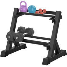 Load image into Gallery viewer, TomCare Dumbbell Rack Stand Only, 2-Tier 33 IN Length Adjustable Weight Rack  (Dumbells not included)
