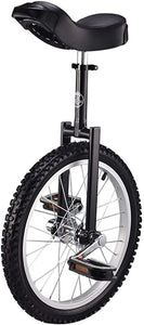 18inch Balance Cycling Unicycle Adjustable Height Learning Training with Adjustable seat and Non-Slip pedals