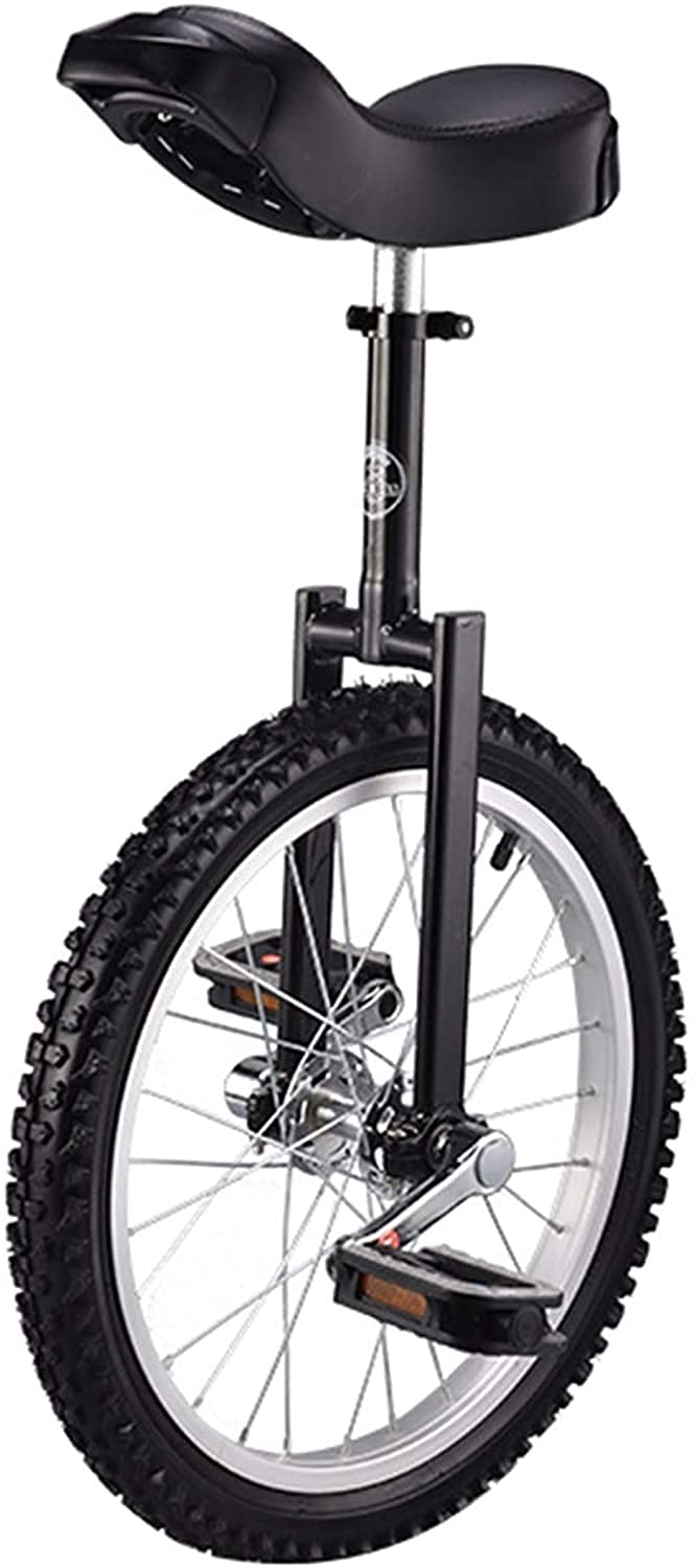 18inch Balance Cycling Unicycle Adjustable Height Learning Training with Adjustable seat and Non-Slip pedals