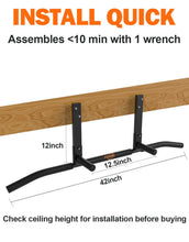 Load image into Gallery viewer, Fitarc Joist Mount Pull Up Bar - Joist Mounted for 8-9ft Beams, Upgraded Grip
