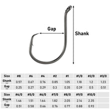 Load image into Gallery viewer, Dr.Fish 100 Pack Octopus Circle Hooks, Saltwater &amp; Freshwater Fishing Hooks, #8-#10/0, Offset, Catfish, Tuna, Striper, Snapper, Bass Fishing Red 10/0
