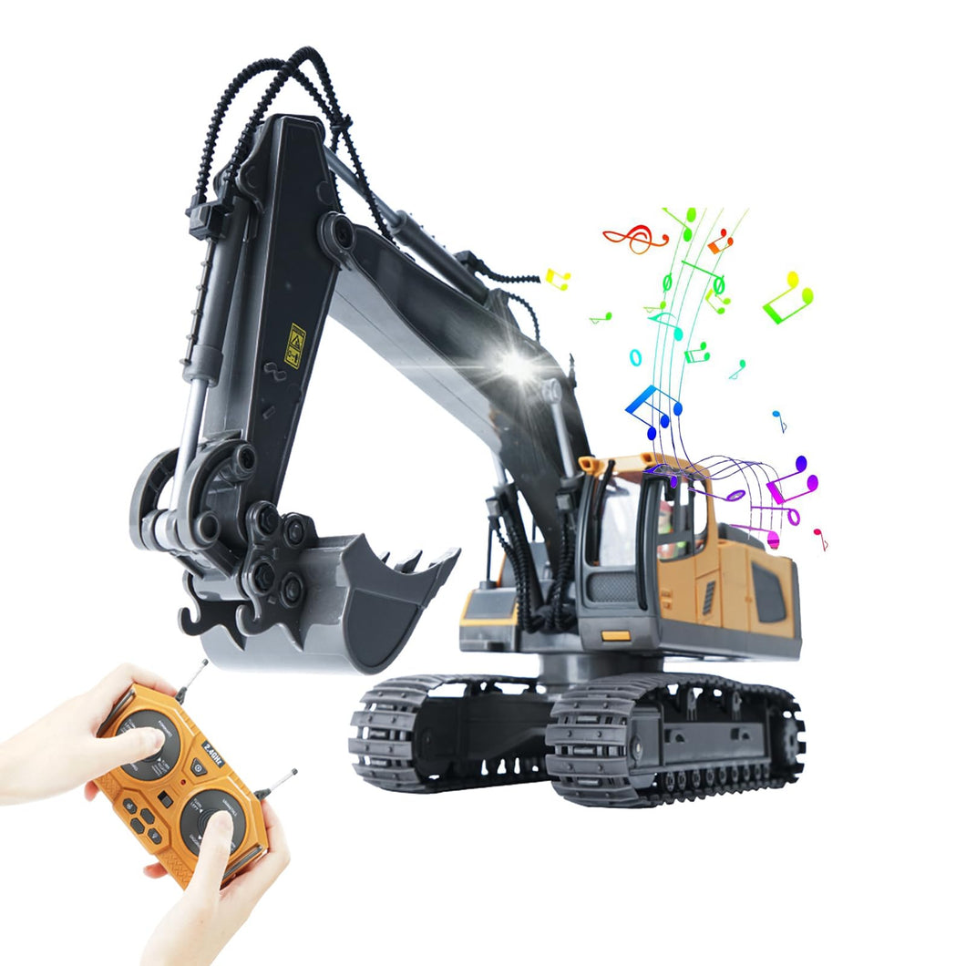 RC Excavator, 1:20 Scale Remote Control Excavator, 2.4GHz 11 Channel RC Construction Truck, Engineering Vehicles Educational Toys