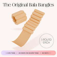 Load image into Gallery viewer, Bala Bangles Wrist &amp; Ankle Weights for Women &amp; Men - 1 lb Adjustable Weighted Bands -  Sand
