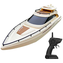 Load image into Gallery viewer, Luxury Modern Yacht, 1/28 RC Boat, 2.4Ghz Radio Remote Control 15” Sailing Cruise, Pool Lake Pond Dual Motors 15kmph Speed Ship
