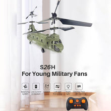 Load image into Gallery viewer, Remote Control Helicopter, S026H Military Transport RC Helicopter with Altitude Hold, One Key Take Off/Landing, LED Light, Low Battery Reminder
