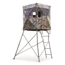 Load image into Gallery viewer, Guide Gear 6 Foot Tripod Hunting Tower Blind, 2-Man Stand Elevated, Hunting Gear Equipment Accessories, 4 by 4 Mossy Oak Country Roots
