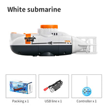 Load image into Gallery viewer, Mini RC Submarine for Kids, LSRC-SMI Remote Control Boat Waterproof Diving Toy for Boys and Girls (White)
