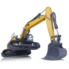Load image into Gallery viewer, 1/14 RC Hydraulic Excavator Crawler Ready to Run for 945 Construction Vehicle Model Metal Bucket FS I6S Radio Motor Servo Lights Painted Yellow

