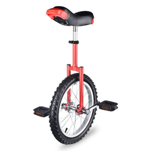 16" Inch Wheel Unicycle Leakproof Butyl Tire Wheel Cycling Outdoor Sports Fitness Exercise Health Red