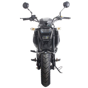 X-PRO 125cc Adult Gas Motorcycle Dirt Motorcycle Street Bike,Big 12" Wheels!(Black)