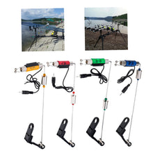 Load image into Gallery viewer, QCdeSoulBLV Bite Alarms Led, Carp Fishing Swingers Illuminated Bite Indicator Fishing Alarm Component with Hard Handle 4PCS, Swingers Indicator
