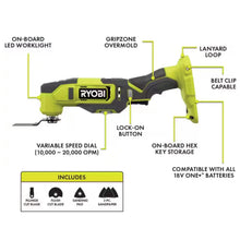Load image into Gallery viewer, 6 Power Tools Combo Kit Bundle with Buho Tool Bag, and Holster, 6 Ryobi Tools, 2 Batteries, Charger, and 40 Piece Drill Bit Set

