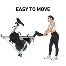 Load image into Gallery viewer, DeerRun Exercise Bike, Indoor Cycling Bike with Adjustable Magnetic Resistance-Silver
