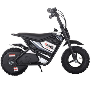 X-PRO XP250E 250W 24V Electric Dirt Bike with Chain Drive! 6.5" Wheels! Rear Disc Brakes! (Black)