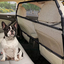 Load image into Gallery viewer, Dog Car Barrier Escape-Proof, 50" Wide Car Divider for 2nd 3rd Row Seats &amp; Cargo Area, Durable Back Seat Car Gate Trunk Barrier with See Through Net Mesh for Small Trucks &amp; SUV &amp; Mid-Sized Vehicle
