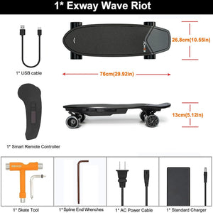 180Wh Electric Skateboard with Remote, Top Speed of 23 Mph, Quick-Swap Battery, 440 LBS Max Load, IP55 Waterproof