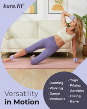 Load image into Gallery viewer, kure.fit Pilates Weight | Wrist &amp; Ankle Weights for Women | Weighted Bangles | 1LB Set of 2- Lilac
