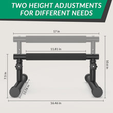 Load image into Gallery viewer, IMAYCC Push Up Bar, Adjustable 7.5" and 10.6" High Parallettes Bars &amp; Dip Bar With Full-Cover Foam Grips
