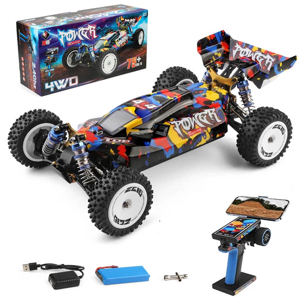 RC Cars, 1:12 Scale Remote Control Car, 4WD 75KM/H High Speed Racing Car, 2.4GHz All Terrain Off Road RC Truck