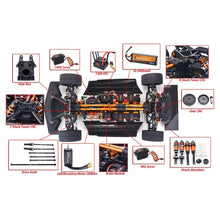 Load image into Gallery viewer, 1:7 Large Size Off Road Remote Control Fast Racing Hobby Car, Hobbyist Grade 4×4 Brushless RC Car 130km/h High Speed

