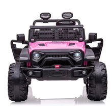 Load image into Gallery viewer, 24V Kids Ride on 2 Seaters Electric Car with Remote Control, 2*120W Motors Battery Powered 20&quot; Extra Large Seats+15.5&quot; XL (Pink)
