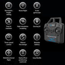 Load image into Gallery viewer, Remote Controlled Helicopter Aircraft Plane Drone RC Heli Single Rotor No Ailerons 6CH 6-Axis Gyroscope Altitude Hovering (Blue ）
