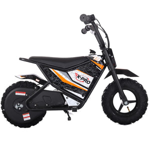 X-PRO XP250E 250W 24V Electric Dirt Bike with Chain Drive! 6.5" Wheels! Rear Disc Brakes! (Orange)