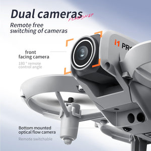 Mini Drone with Dual ESC Camera And Cool Light for Adults, Self Flying Drone that Follows You, 360° Flip, Gesture Photography/video recording