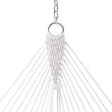Load image into Gallery viewer, Original Pawleys Island Large White DuraCord Rope Hammock – 13 ft. x 55 in., 2-Person, 450 lb Capacity, Oak Spreader Bar, Zinc-Plated Hardware, Handcrafted in the USA
