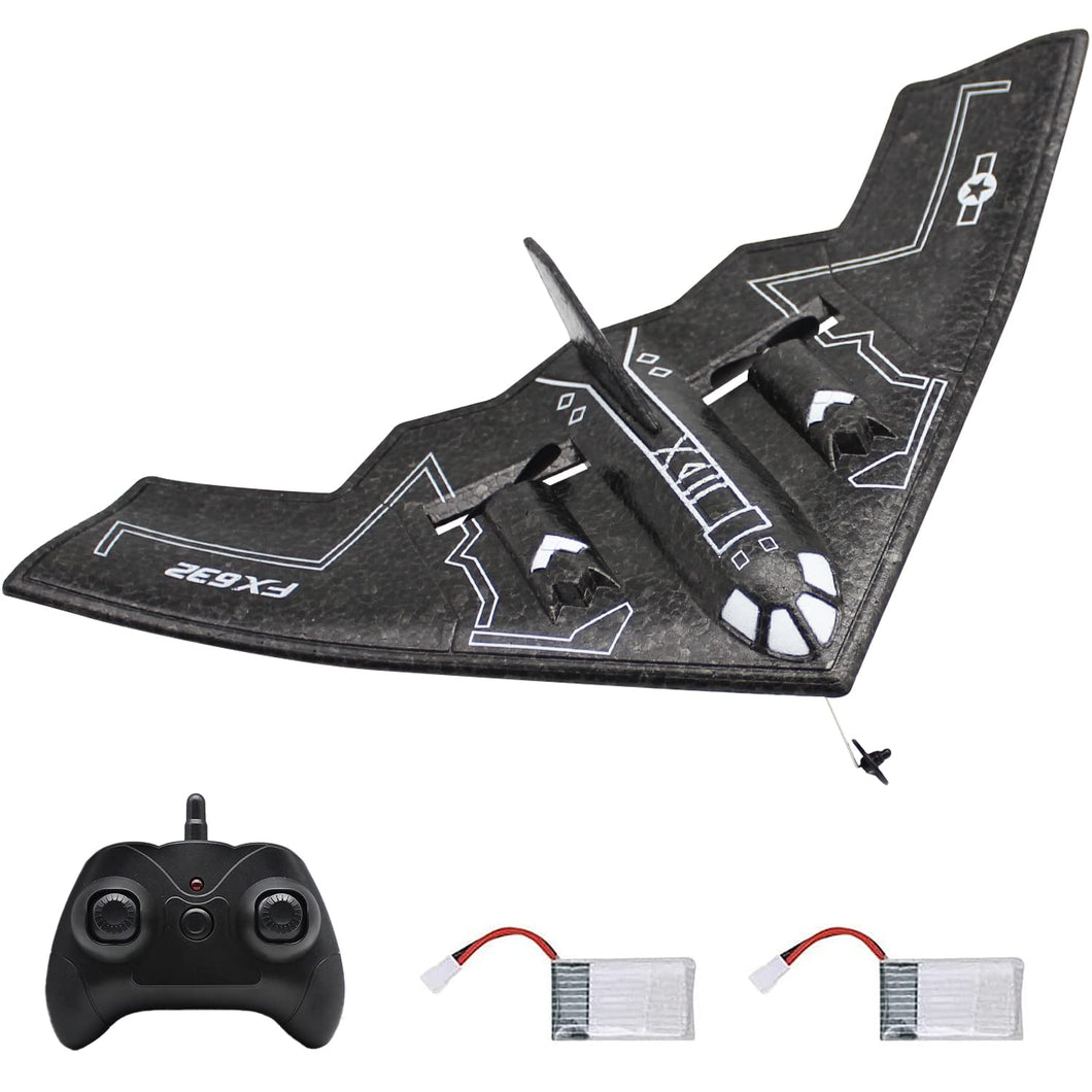 RC Airplane Remote Control B-2 Spirit Stealth Bomber Plane, 2.4Ghz 2CH Foam Drone Ready to Fly Aircraft Toy for Kids and Adults