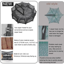 Load image into Gallery viewer, Drasry Fishing Trap Foldable Fish BaitNet for Minnow Crab Crayfish Crawdad Shrimp Trap Cage Collapsible Easy Use Fishing 10
