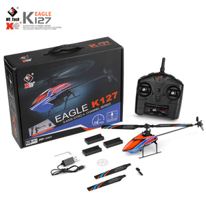 Remote Control Helicopter, 4 Channel RC Aircraft with 6-Axis Gyro, Altitude Hold, One Key Take Off/Landing, Include 3 Batteries