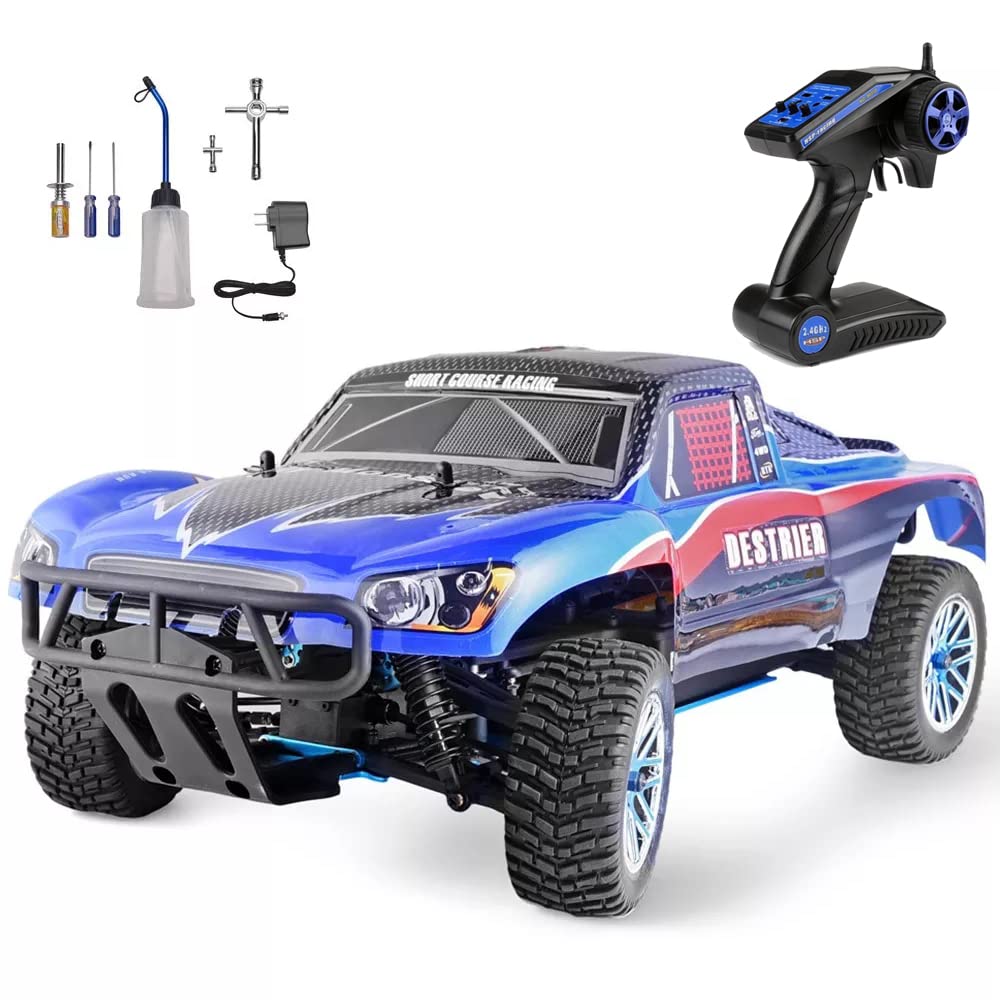 RC Truck Two Speed RC Buggy Rock Crawler Truck 4WD Off-Road RC Vehicle Nitro Gas Power Off Road RC Cars with Igniter