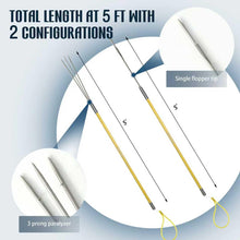 Load image into Gallery viewer, Hawaiian Sling Fishing Spear 5ft Fiberglass Pole Spear 3 Prong Hand Spear Pole Spear Fishing Equipment Harpoon Spearfishing Gear Spear Gun for Spearfishing, Snorkeling, Scuba Diving, Freediving
