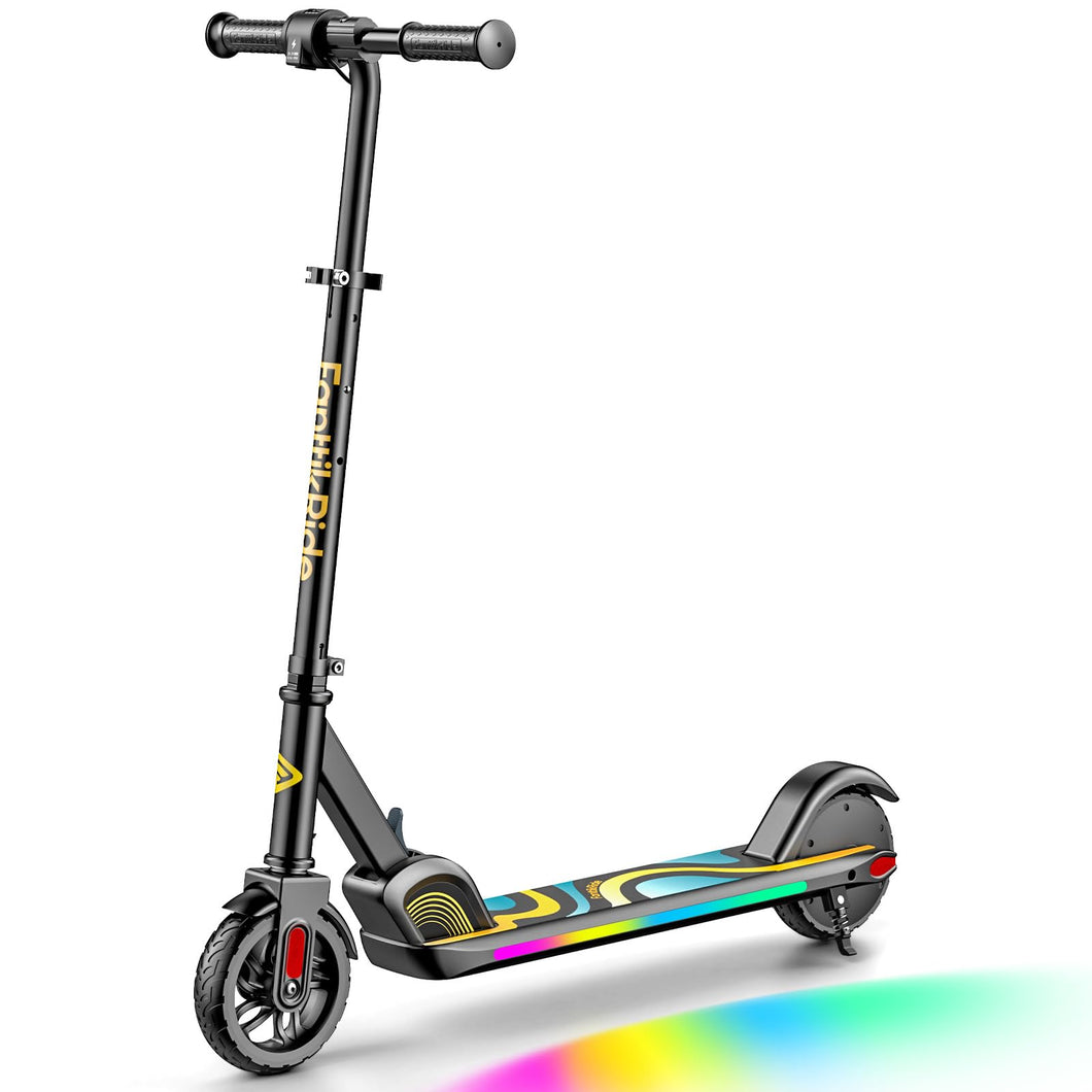 Electric Scooter for Kids 8-12, Adjustable Handlebar Height for Riders 3.9-5.2 ft, 132 lbs, Up to 40 min Continuous Time, Black