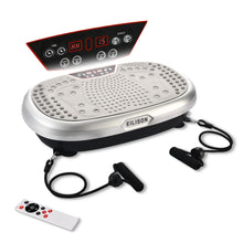 Load image into Gallery viewer, EILISON FitMaxx 3D XL Vibration Plate Exercise Machine - Whole Body Workout Vibration Platform w/Loop Bands - Lymphatic Drainage Machine for Weight Loss, Shaping, Recovery (Fitpro Silver)
