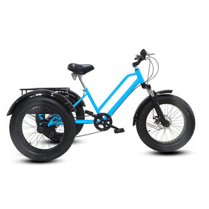 Shopping Exercise Adult Tricycle 7 Speed Three Wheel Fat Tire Bike for Adults Cruise Bike 20 Inch Adjustable Seat