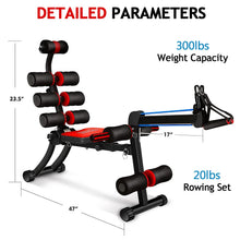 Load image into Gallery viewer, BODY RHYTHM 22 in 1 Wonder Master Core &amp; Abdominal Workout Equipment, Foldable &amp; Adjustable Rowing Machine
