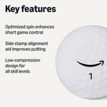 Load image into Gallery viewer, Amazon Basics Core Soft Golf Balls, Low Compression, Side Stamp Alignment, 24-Pack, White
