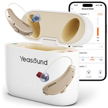 Load image into Gallery viewer, Yeasound RIC700 Plus Hearing Aids, AI Powered Noise Reduction and Clearer Speech, Hearing Aids with Bluetooth Streaming for iOS, Up to 8000Hz Clear Audio, Easy App Control, Discreet &amp; Comfort, IPX8
